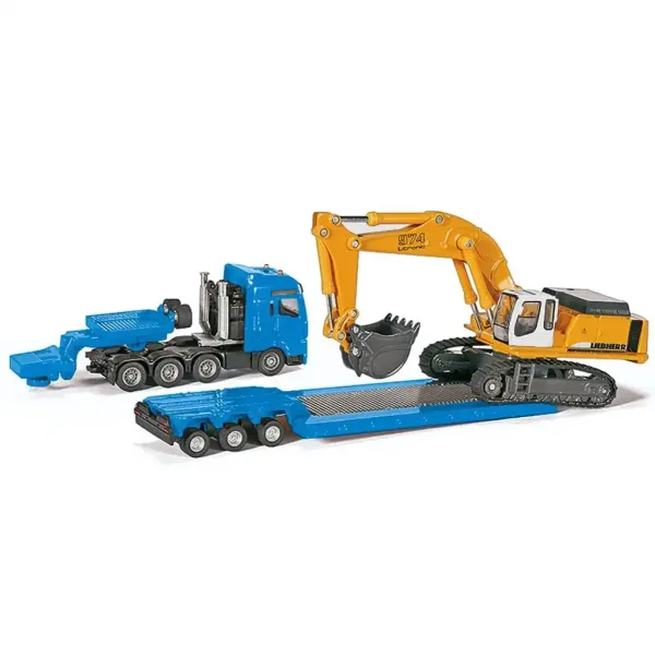 SIKU MAN težki transporter z Liebherr bagrom 1/87 slika 2