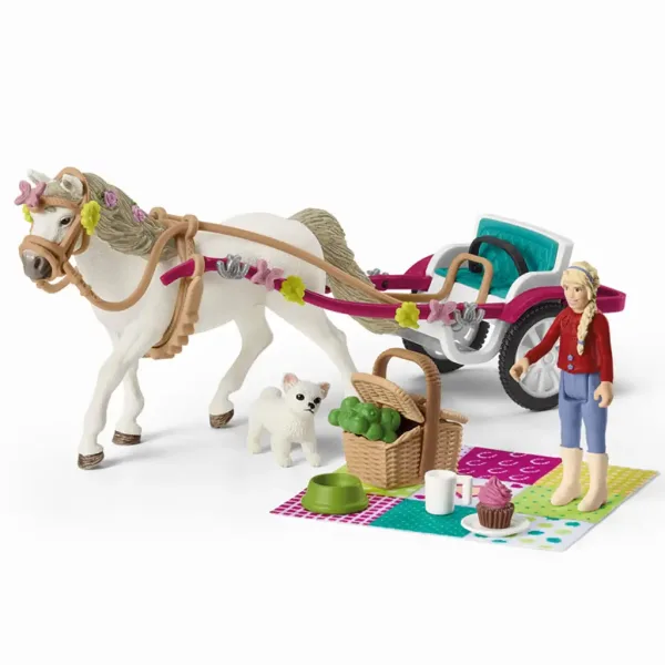 Schleich: Horse Club - Kočija za konjeniško predstavo s piknikom igralni set (42467) slika 2