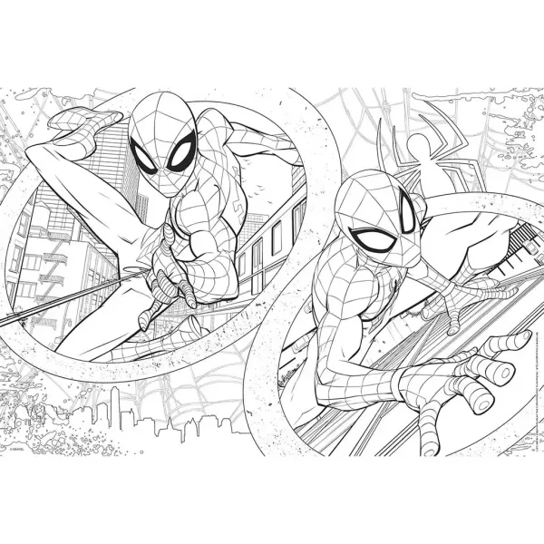 Spider-Man 2 v 1 maxi 2x60-delni puzzle in pobarvanka 50x35 cm - Lisciani slika 3