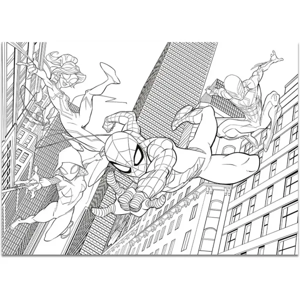 Spider-Man 2 v 1 maxi 4x48-delna sestavljanka in pobarvanka 35x25 cm - Lisciani slika 3