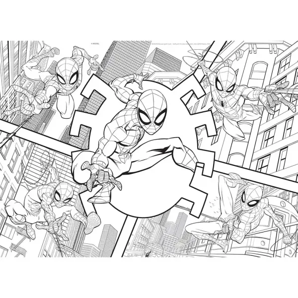 Spider-Man 2 v 1 maxi sestavljanka 24 kosov in pobarvanka 70x50 cm – Lisciani slika 2