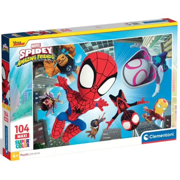 Spidey in njegovi čudoviti prijatelji na misiji 104-delna maxi supercolor sestavljanka - Clementoni slika 1