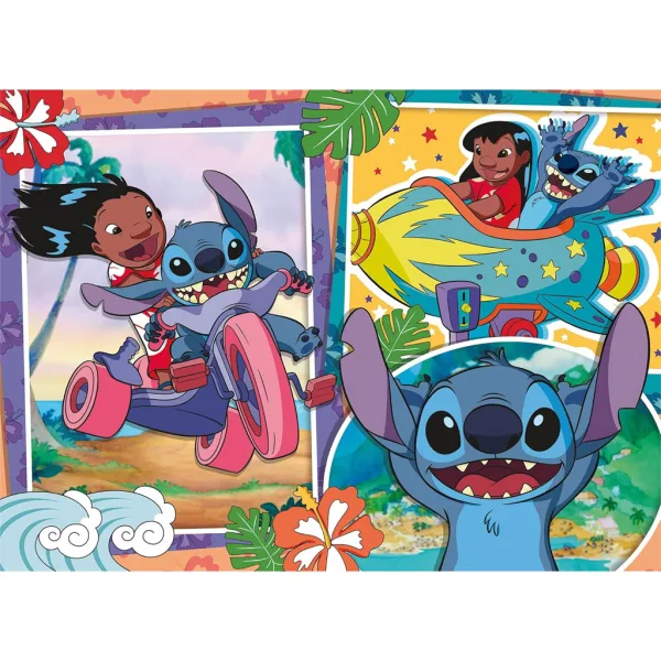 Stitch 2-v-1 60-delni Eco puzzle in pobarvanka 70x50 cm - Lisciani slika 2
