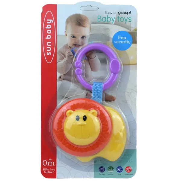 Sun Baby: Veseli lev, otroška ropotuljica brez BPA slika 3