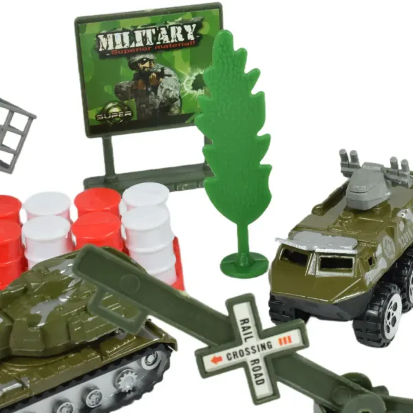 Super Army: Vojenská hračkárska sada s kovovými vozidlami a lietadlom s pružinovým mechanizmom v dvoch variantách slika 8