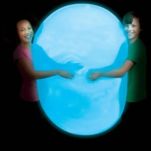 Super Glo Wubble svetleča mehurčkasta žoga modre barve 75 cm slika 2