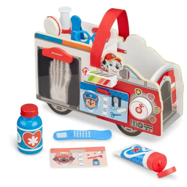 Tačke na patrulji Marshall leseni gasilski tovornjak z dodatki - Melissa & Doug slika 2