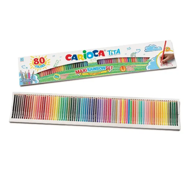 Tita Maxi Rainbow 80-delni set barvnih svinčnikov - Carioca slika 2