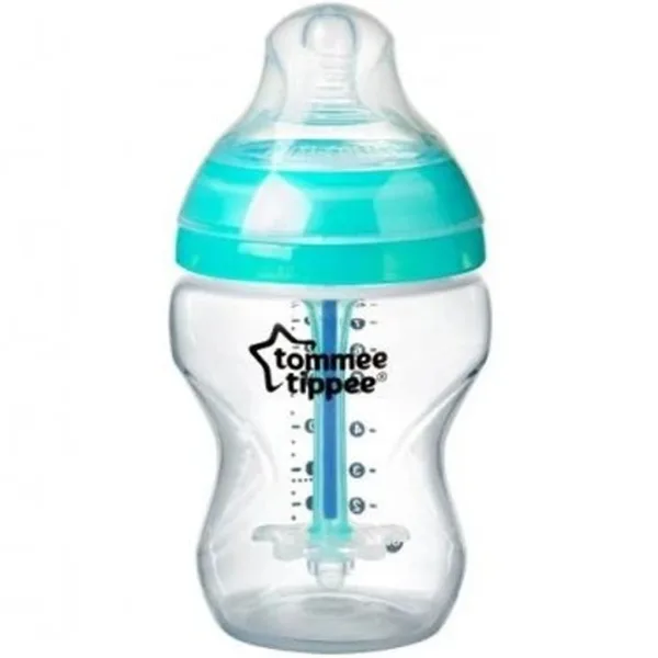 Tommee Tippee: Napredna ANTI-COLIC turkizna otroška steklenička 260 ml (0 mesecev+) slika 2