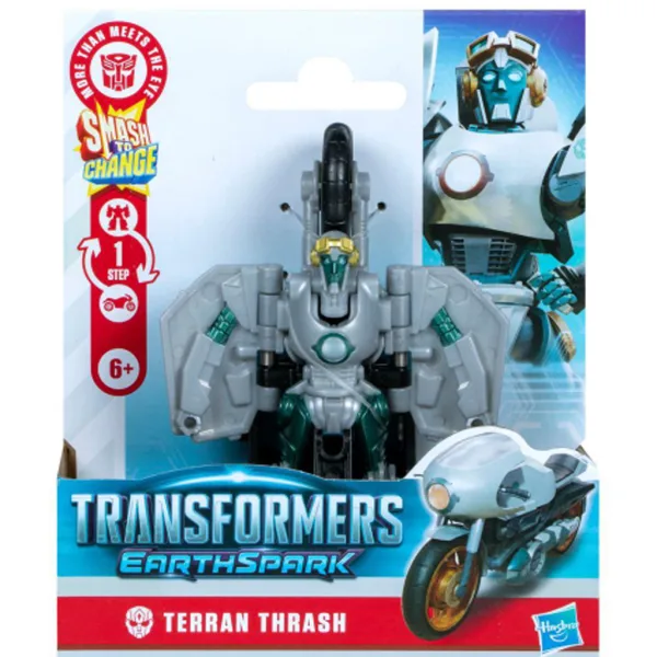 Transformers: Earthspark Terran Thrash figura, ki se pretvori v enem koraku - Hasbro slika 1