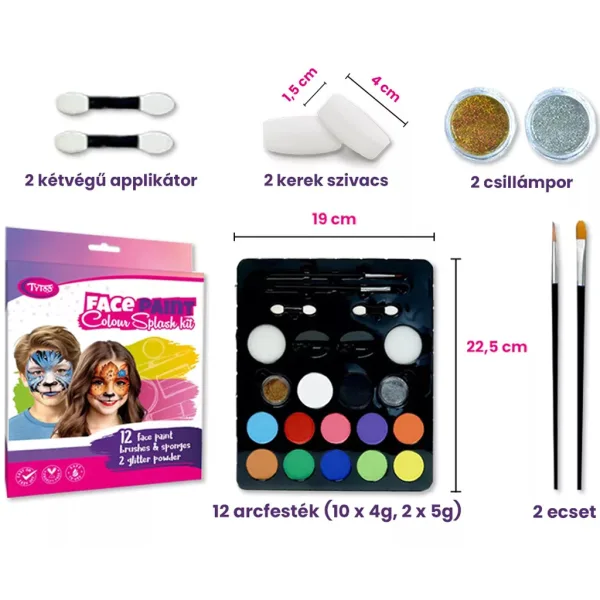 TyToo: Colour Splash komplet barv za poslikavo obraza slika 2