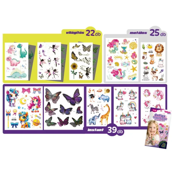 TyToo: Cuties & Beauties komplet tetovažnih nalepk slika 2