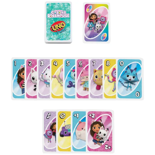 UNO Junior: Gabi hišna hiša kartaška igra - Mattel slika 3