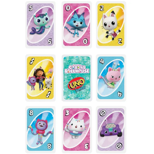 UNO Junior: Gabi hišna hiša kartaška igra - Mattel slika 4