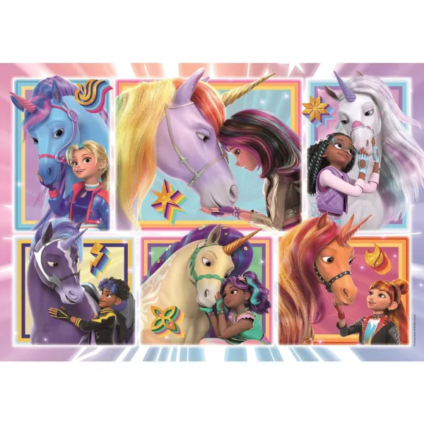 Unicorn Academy skupaj z enorogi 104-delni Supercolor puzzle - Clementoni slika 2