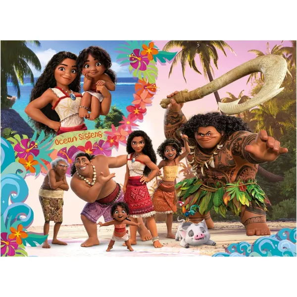 Vaiana 2 v 1, 48-delni puzzle in pobarvanka 35x25 cm - Lisciani slika 2