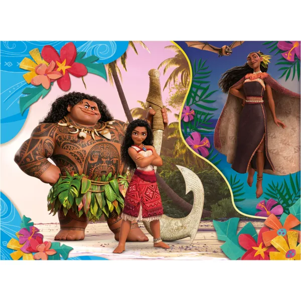 Vaiana 2 v 1 60-delni Eco puzzle in pobarvanka 70x50 cm - Lisciani slika 2