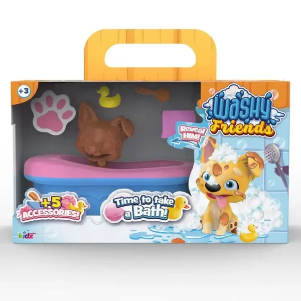 Washy Friends: Color Reveal plavajoči Corgi kuža s kadjo in dodatki slika 1
