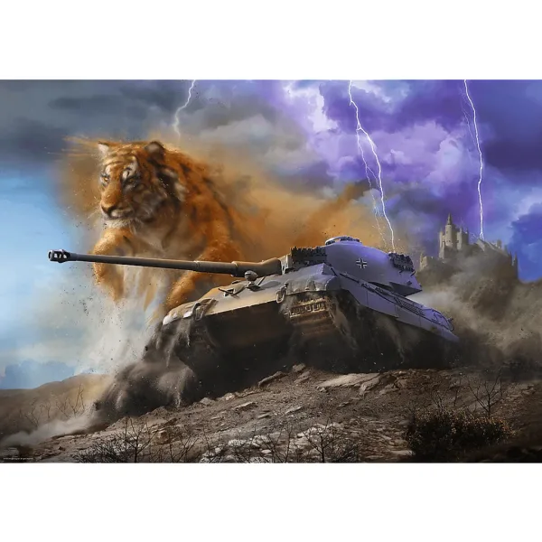 World of Tanks Tiger II 1000-delni Premium plus kakovost puzzle - Trefl slika 2