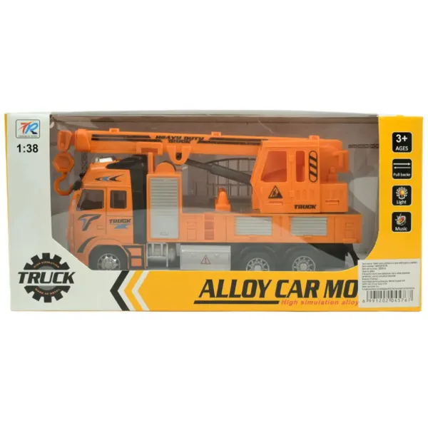 Alloy Car: Tovornjak žerjav z vitlom s pogonom na vztrajnik 20 cm slika 7