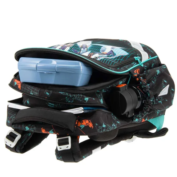 Ars Una: anatomski šolski nahrbtnik z motivom robota A.R.M.S., 33×43×22 cm slika 5