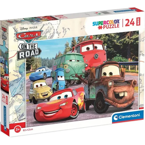 Avtomobili Na cesti 24 delni maxi supercolor puzzle - Clementoni slika 1
