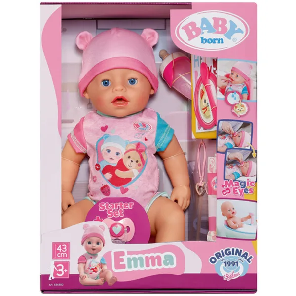 Baby Born: Emma interaktivna punčka s priborom 43 cm - Zapf Creation slika 3