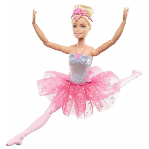 Barbie®: Bleščeča mavrična balerina s svetlimi lasmi in lučjo - Mattel slika 3