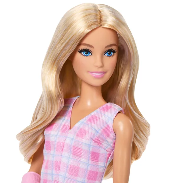 Barbie: Fashionista Prijateljice stilna modna punčka v gipsu v roza karirasti obleki – Mattel slika 4