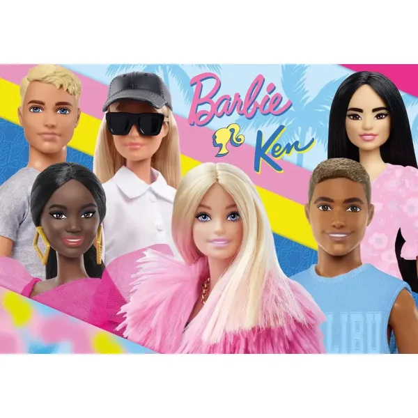 Barbie in prijatelji 2x60-delna maxi talna sestavljanka 50x35 cm - Lisciani slika 2