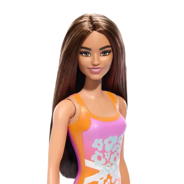 Barbie Plaža punčka v barvnem, cvetličnem kopalnem kostumu - Mattel slika 2