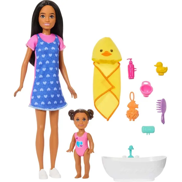 Barbie punčka v obleki s srčki - Mattel slika 2
