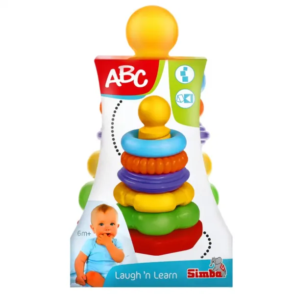 Barvita piramida iz obročev ABC 25 cm - Simba Toys slika 3