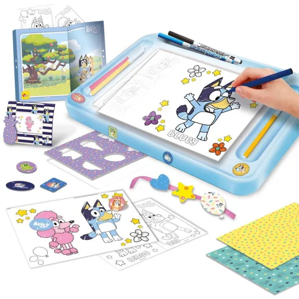 Bluey komplet šole risanja z osvetljeno risalno tablo – Lisciani slika 2