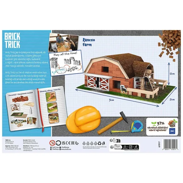 Brick Trick gradimo iz opeke: Kmetija 130-delni gradbeni set - Trefl slika 2