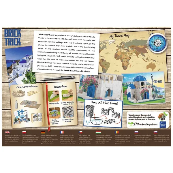 Brick Trick gradimo iz opeke: Santorini 210 delni gradbeni set - Trefl slika 2