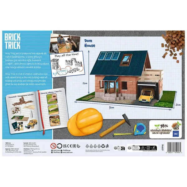 Brick Trick iz opeke gradimo: Hišica z garažo 290 delni gradbeni set - Trefl slika 2