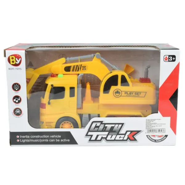 City Truck: Bager tovornjak s svetlobo in zvokom 20cm slika 6