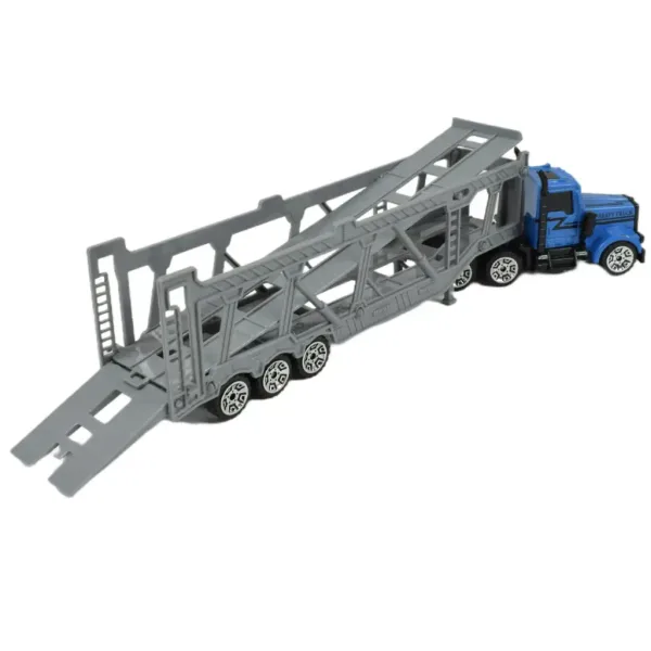 City Truck: Modri kljunasti kamion za prevoz avtomobilov 22 cm slika 4