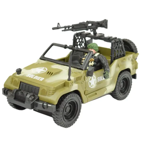 Combat Force 9: Vojaško terensko vozilo z vojakom in orožji 22 cm slika 2