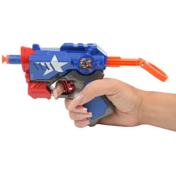 Cool Soft Bullet Gun: Manjše orožje za spužvaste naboje z naboji v modri barvi 14 cm slika 6