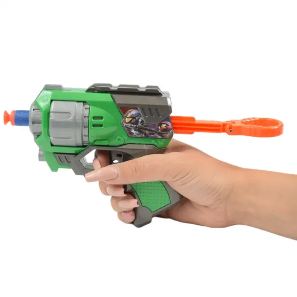 Cool Soft Bullet Gun: Manjše orožje za spužvaste naboje z naboji v zeleni barvi 14 cm slika 4
