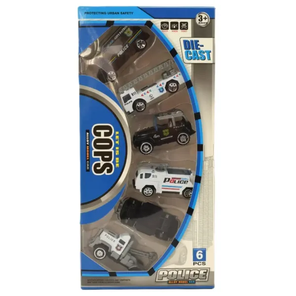 Cops Die-Cast: 6-delni set policijskih avtomobilčkov slika 2