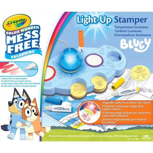 Crayola: Color Wonder Bluey Svetleča čarobna žiga komplet slika 1