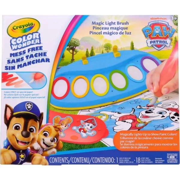 Crayola: Color Wonder Čarobni slikarski set z svetlečo čopičem - Paw Patrol slika 2