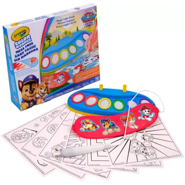 Crayola: Color Wonder Čarobni slikarski set z svetlečo čopičem - Paw Patrol slika 1