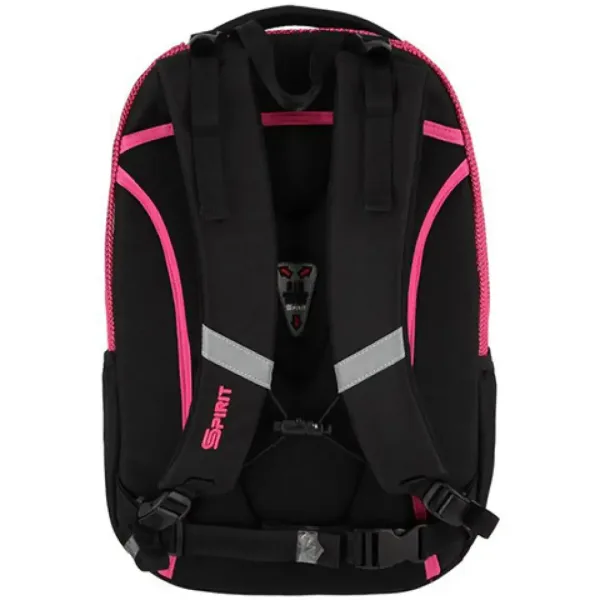 Črna in pink zaobljena šolska torba, nahrbtnik Spirit: Campus 46 x 33 x 22 cm slika 2