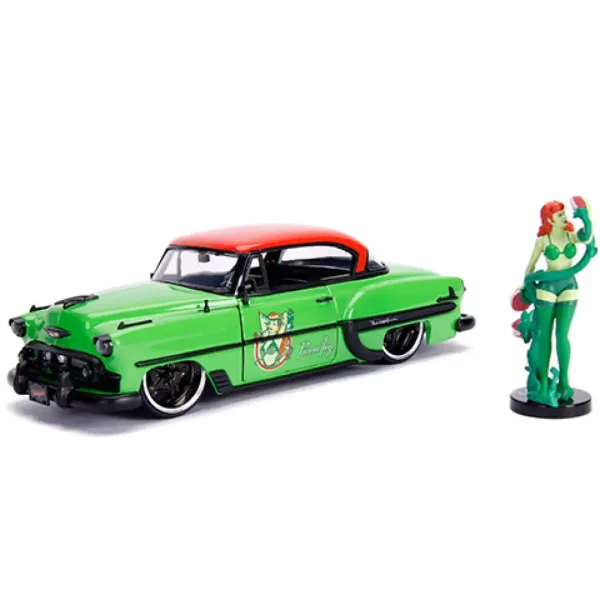 DC Comics: Figurica Strupena Ivy in kovinski model avtomobila 1953 Chevy Bel Air 1/24 - Simba Toys slika 2