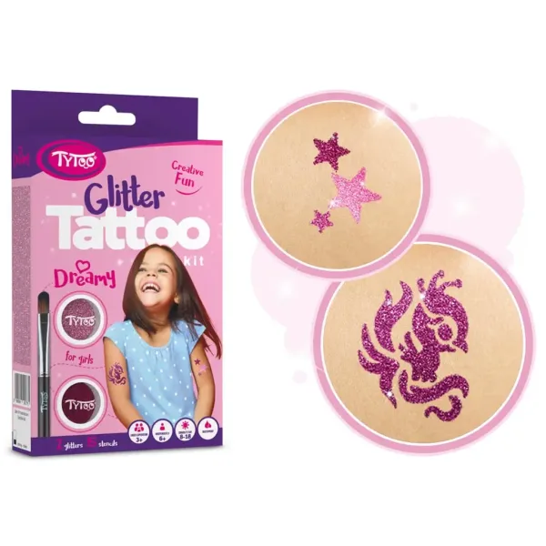 Dekliški mini bleščeči tatu komplet slika 3