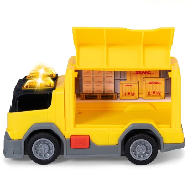 DHL dostavni tovornjak z svetlobnimi in zvočnimi učinki 15 cm - Dickie Toys slika 3